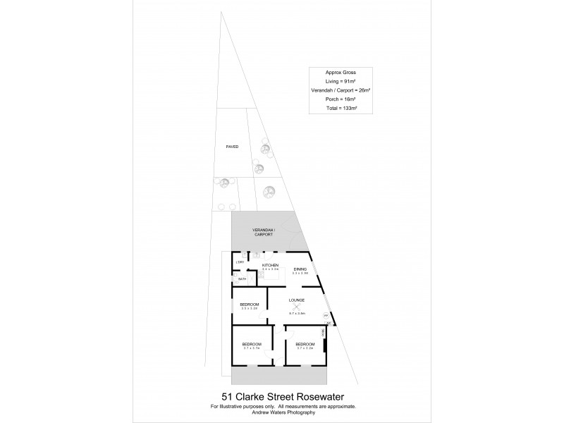 51 Clarke Street, Rosewater SA 5013 Floorplan