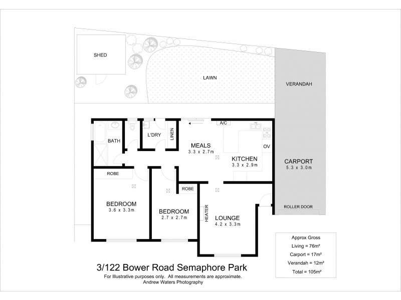 3/122 Bower Road, Semaphore Park SA 5019 Floorplan