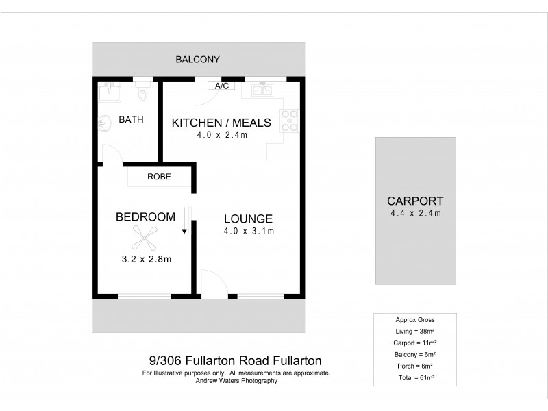 9/306 Fullarton Road, Fullarton SA 5063 Floorplan
