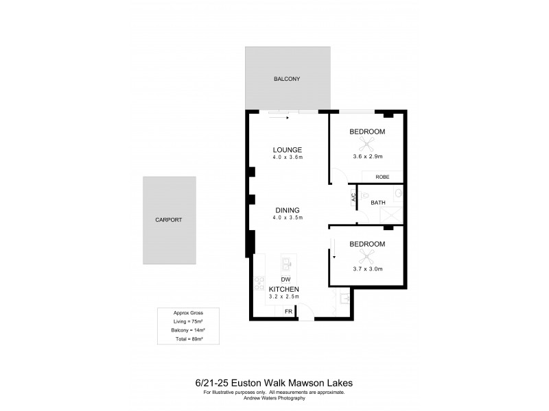 6/21-25 Euston Walk, Mawson Lakes SA 5095 Floorplan