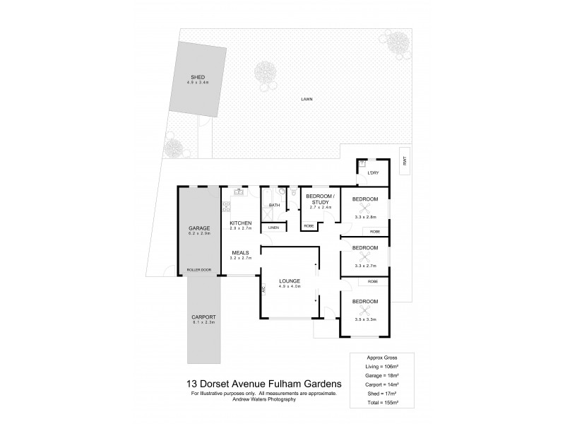 13 Dorset Avenue, Fulham Gardens SA 5024 Floorplan