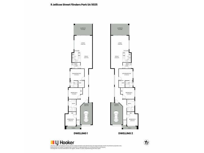 9 Jellicoe Street, Flinders Park SA 5025 Floorplan