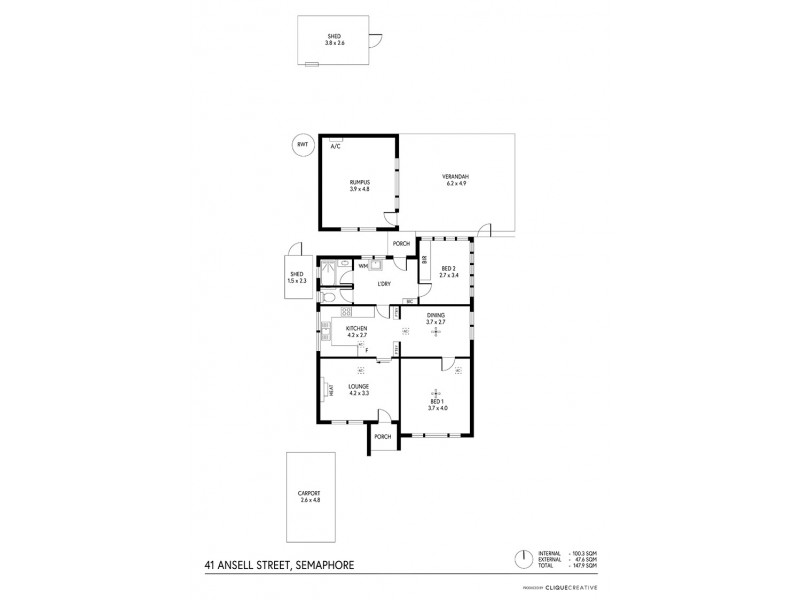 41 Ansell Street, Semaphore SA 5019 Floorplan