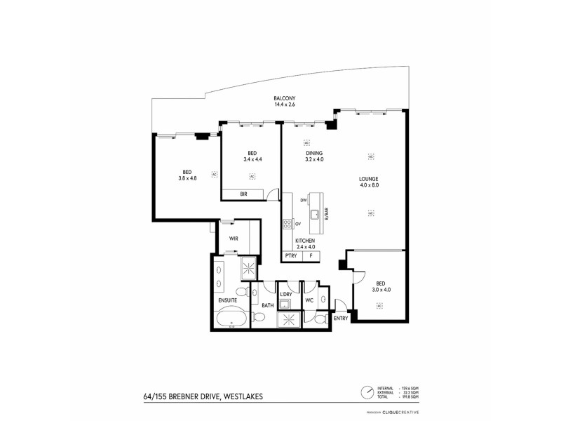 64/155 Brebner Drive, West Lakes SA 5021 Floorplan
