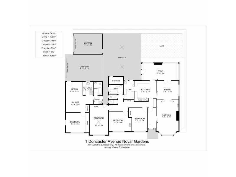 1 Doncaster Avenue, Novar Gardens SA 5040 Floorplan