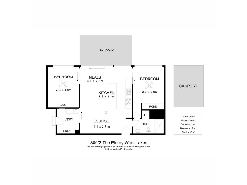 306/2 The Pinery, West Lakes SA 5021 Floorplan