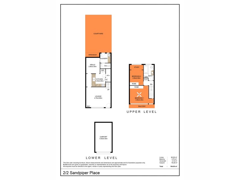 2/2 Sandpiper Place, West Lakes Shore SA 5020 Floorplan