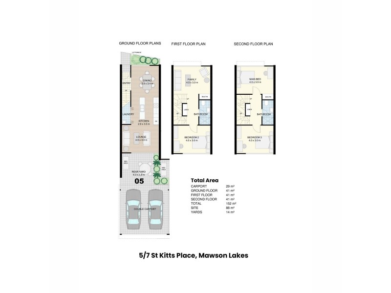 5/7 St Kitts Place, Mawson Lakes SA 5095 Floorplan