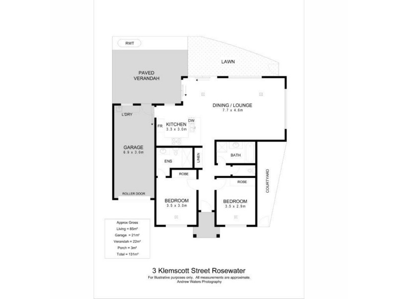 3 Kelmscott Street, Rosewater SA 5013 Floorplan
