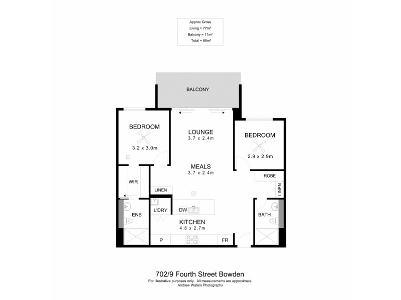 702/9 Fourth Street, Bowden SA 5007 Floorplan