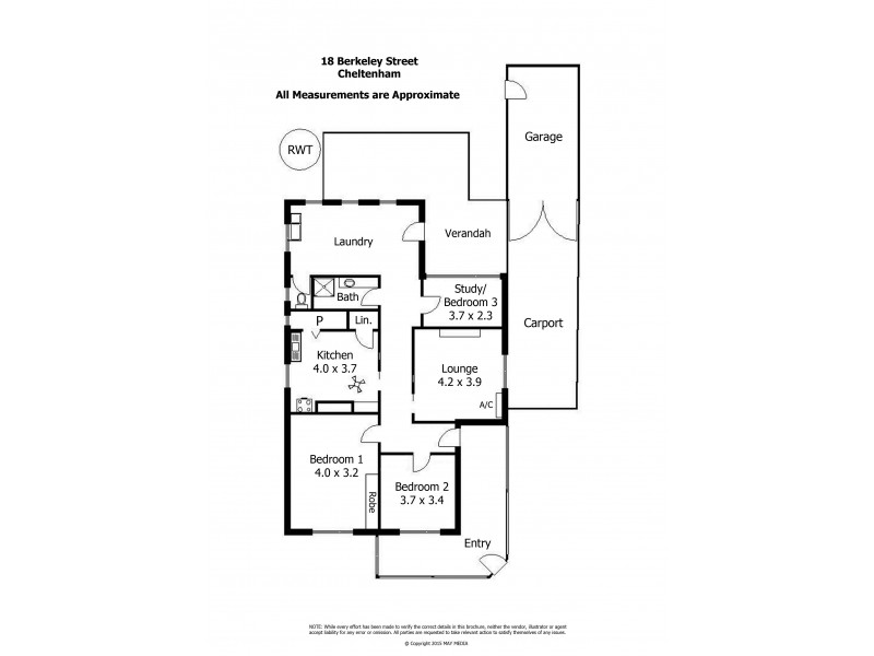 18 Berkeley Street, Cheltenham SA 5014 Floorplan