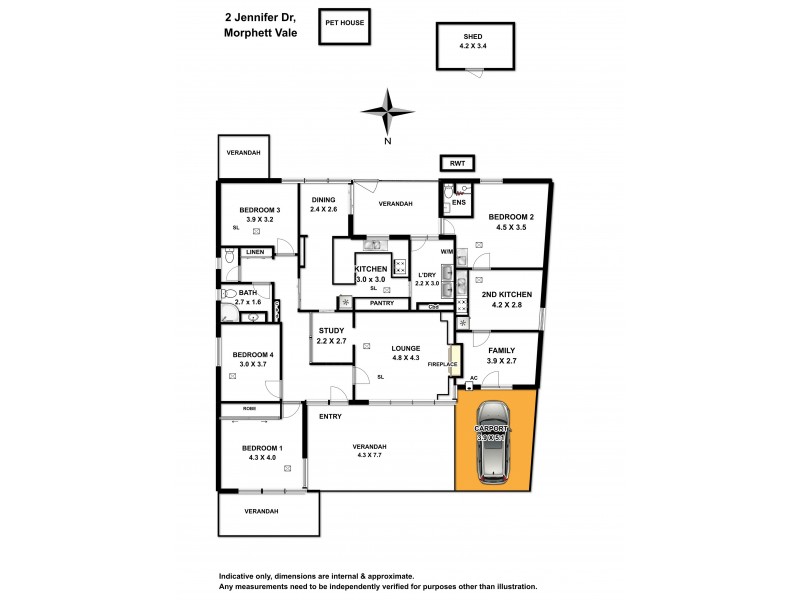 2 Jennifer Drive, Morphett Vale SA 5162 Floorplan