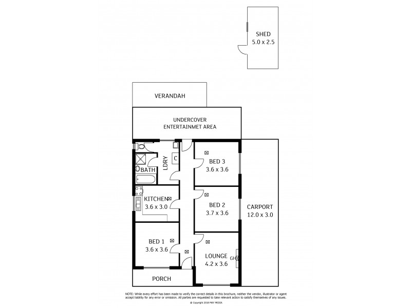 9 Bedford Street, Mansfield Park SA 5012 Floorplan