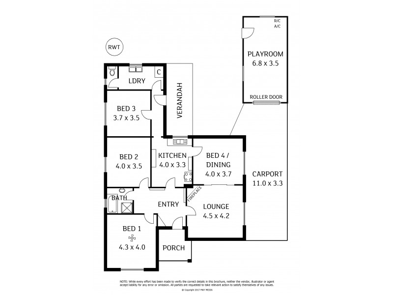 5 Harcourt Street, Mansfield Park SA 5012 Floorplan