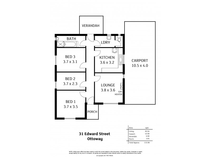 31 Edward Street, Ottoway SA 5013 Floorplan