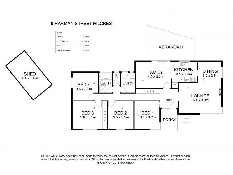 9 Harman Street, Hillcrest SA 5086 Floorplan
