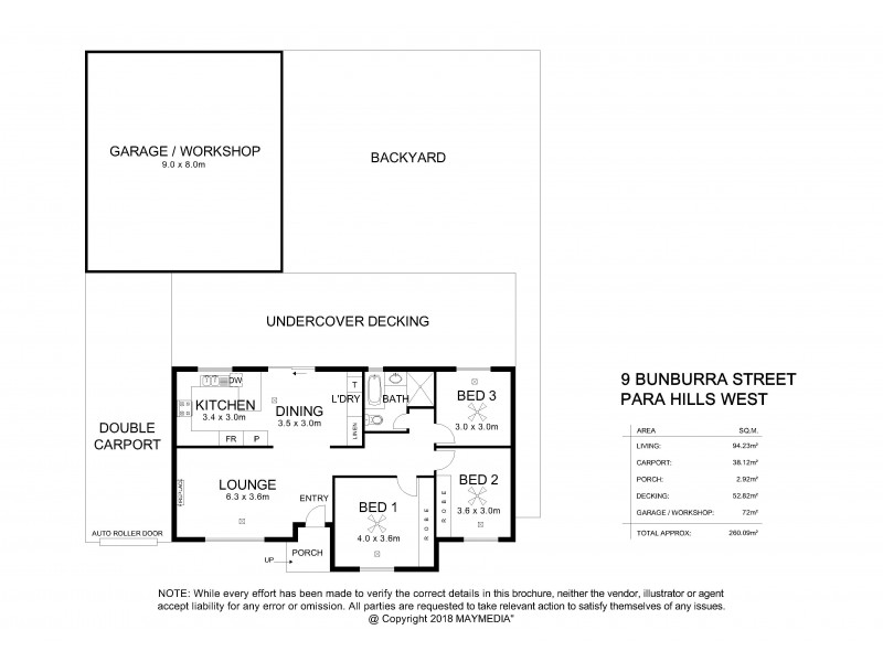 9 Bunburra Street, Para Hills West SA 5096 Floorplan