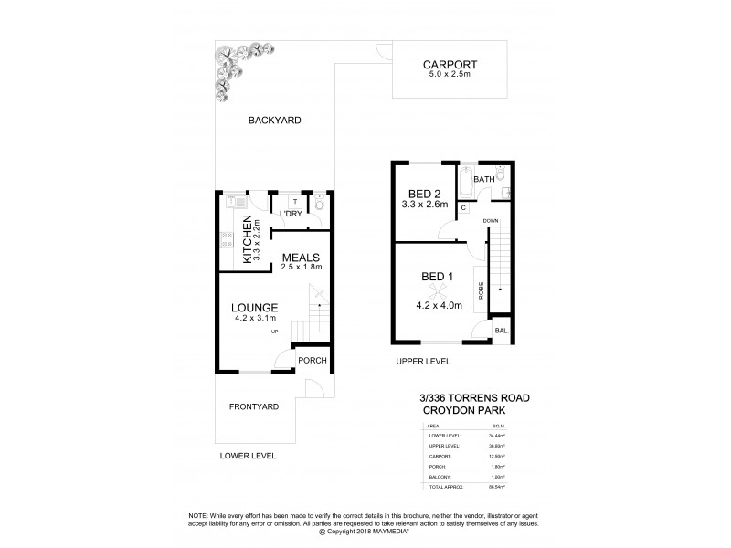 Unit 3/336 Torrens Road, Croydon Park SA 5008 Floorplan