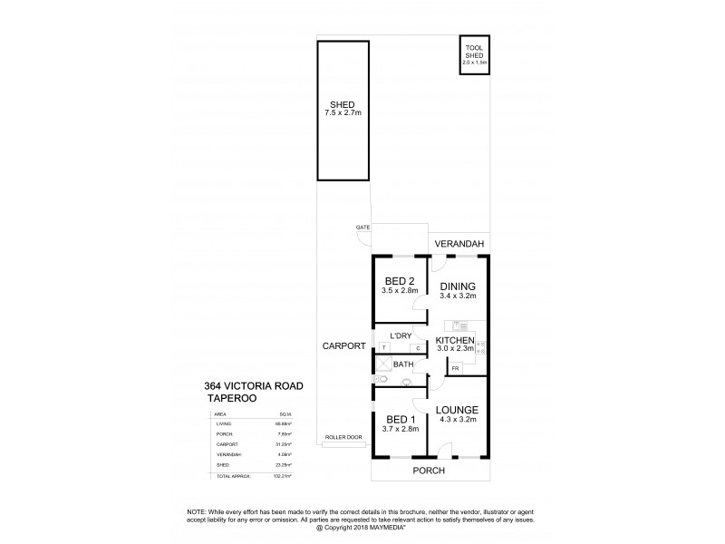 364 Victoria Road, Taperoo SA 5017 Floorplan
