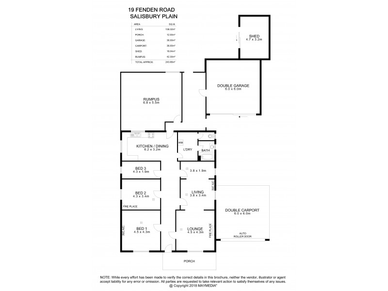 19 Fenden Road, Salisbury Plain SA 5109 Floorplan