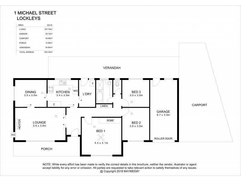 1 Michael Street, Lockleys SA 5032 Floorplan