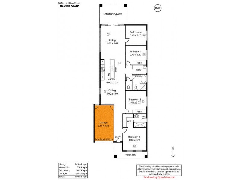 20 Maximillian Court, Mansfield Park SA 5012 Floorplan