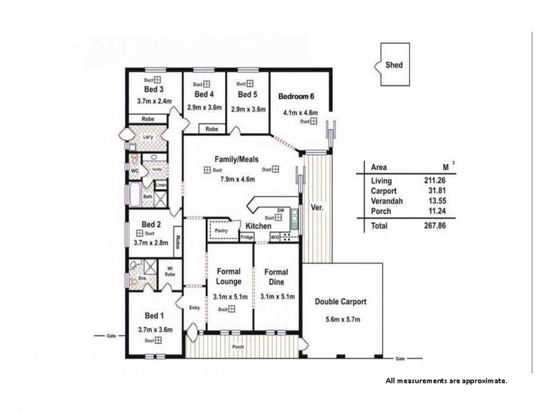 6 Linear Crescent, Walkley Heights SA 5098 Floorplan