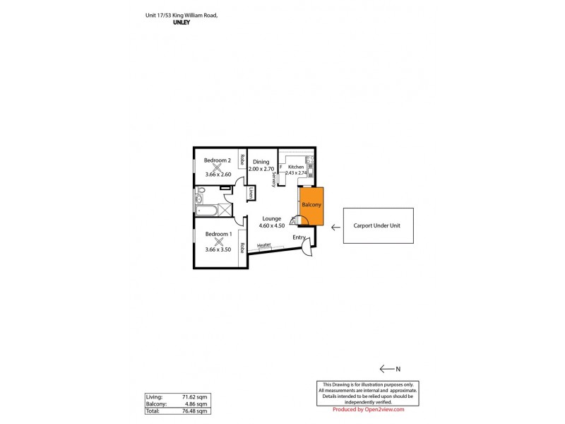 Unit 17/53 King William Street, Unley SA 5061 Floorplan