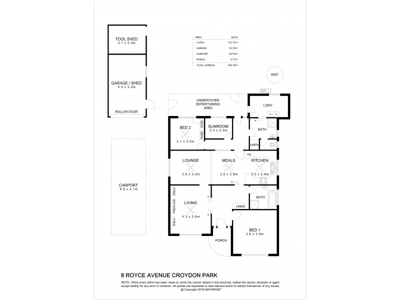 8 Royce Avenue, Croydon Park SA 5008 Floorplan