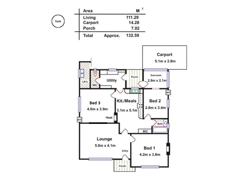 12 Crossley Avenue, Croydon Park SA 5008 Floorplan