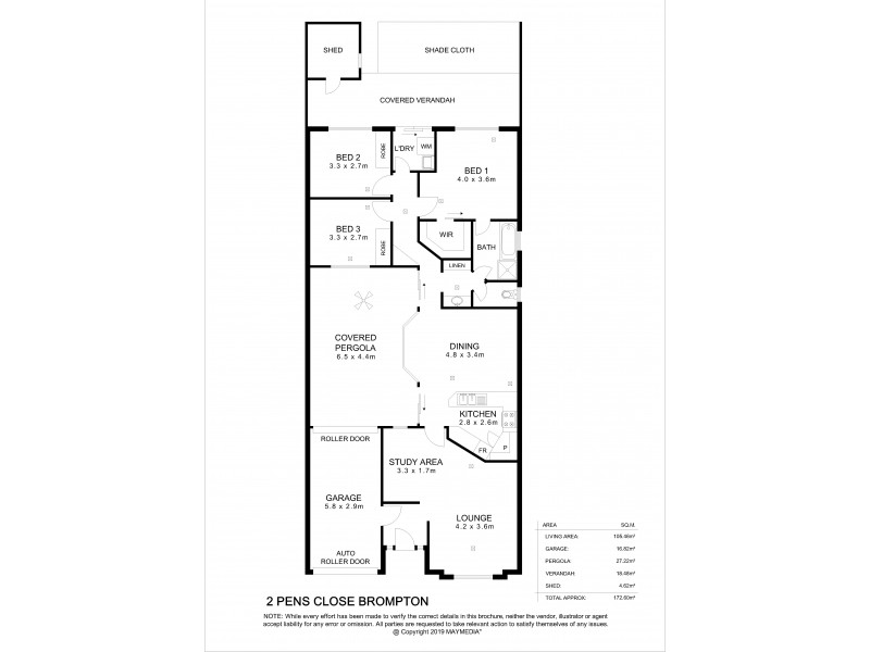 2 Pens Close, Brompton SA 5007 Floorplan