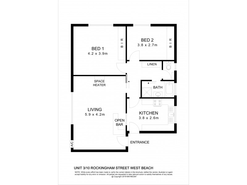 Unit 3/10 Rockingham Street, West Beach SA 5024 Floorplan