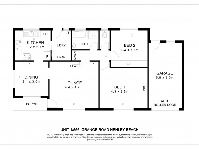1/556 Grange Road, Henley Beach SA 5022 Floorplan