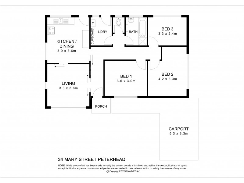 34 Mary Street, Peterhead SA 5016 Floorplan