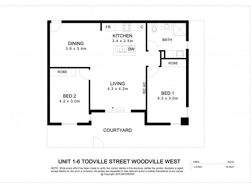 Unit 1/6 Todville Street, Woodville West SA 5011 Floorplan