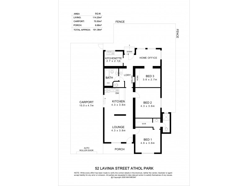 52 Lavinia Street, Athol Park SA 5012 Floorplan