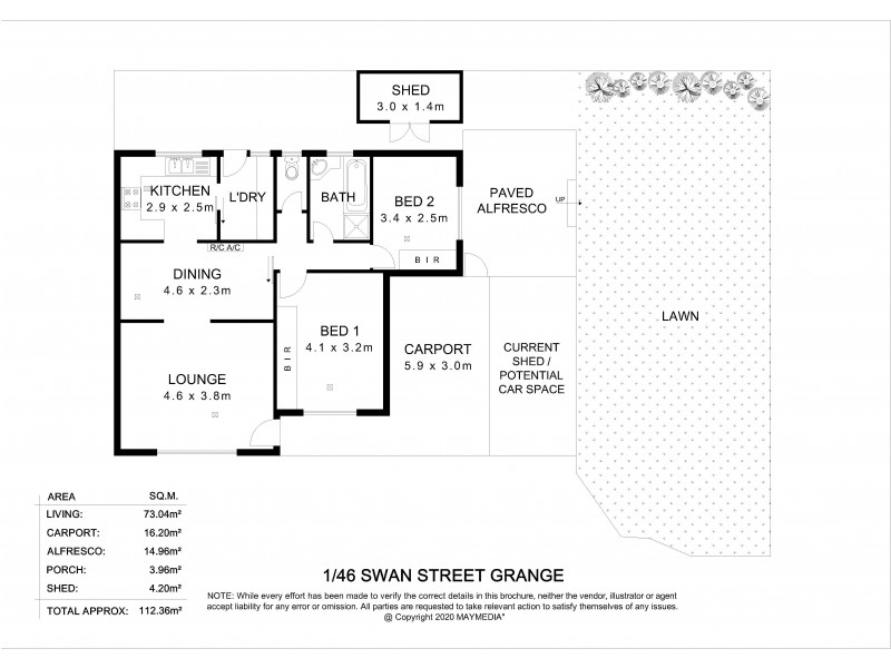 1/46 Swan Street, Grange SA 5022 Floorplan