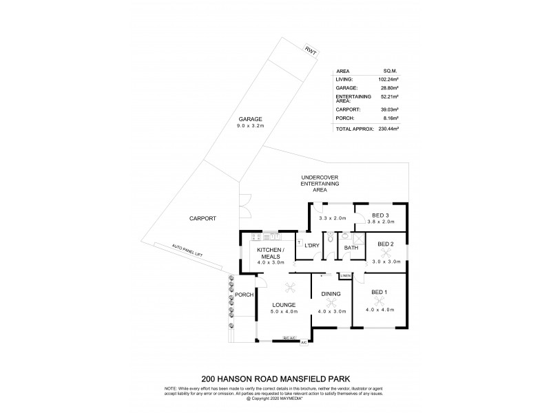 200 Hanson Road, Mansfield Park SA 5012 Floorplan