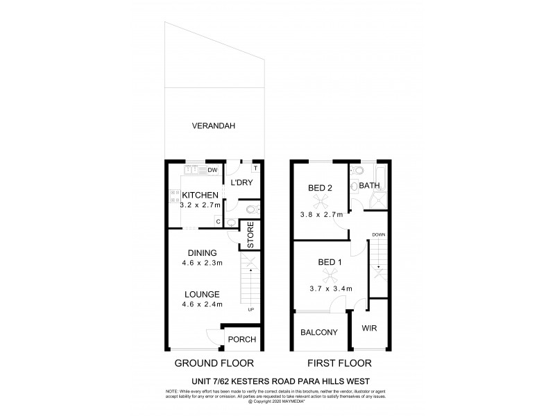 7/62 Kesters Road, Para Hills West SA 5096 Floorplan