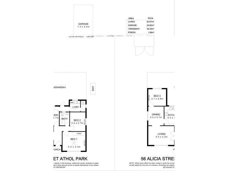 56 Alicia Street, Athol Park SA 5012 Floorplan
