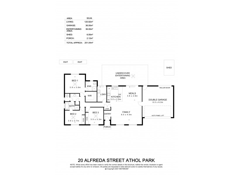 20 Alfreda Street, Athol Park SA 5012 Floorplan