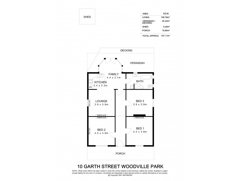 10 Garth Street, Woodville Park SA 5011 Floorplan