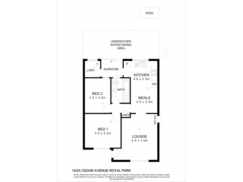 Unit 14/2A Cedar Avenue, Royal Park SA 5014 Floorplan