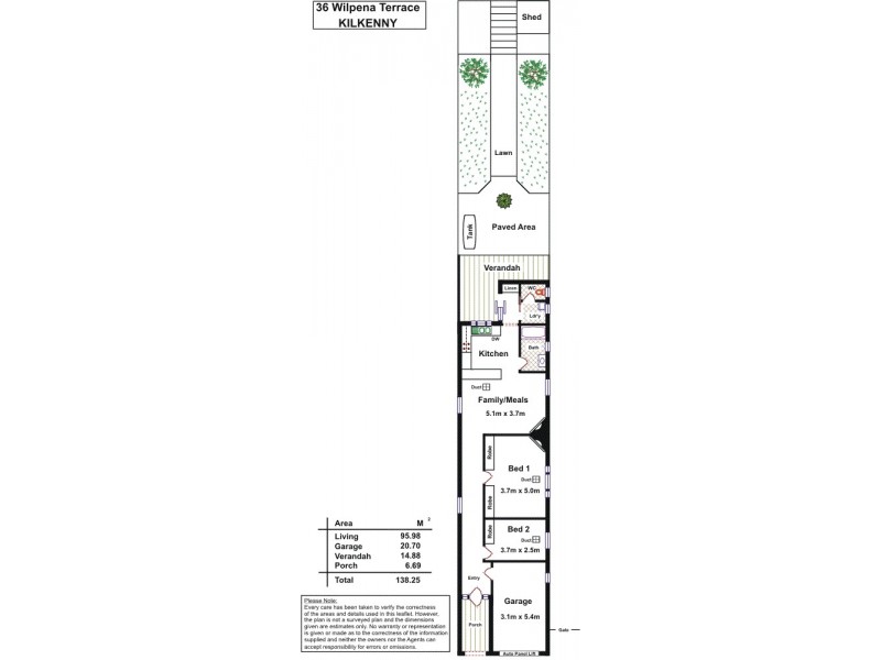 36 Wilpena Terrace, Kilkenny SA 5009 Floorplan