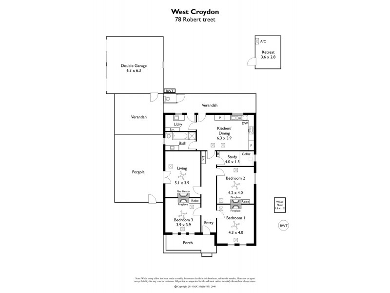 78 Robert Street, West Croydon SA 5008 Floorplan