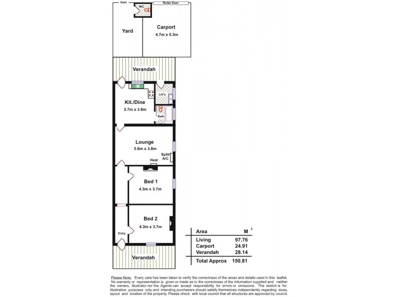 46 Green Street, Brompton SA 5007 Floorplan