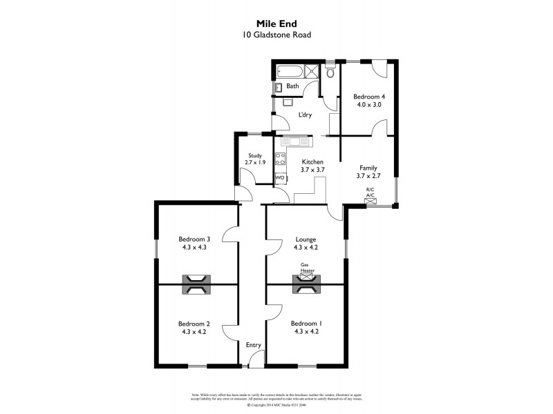 10 Gladstone Road, Mile End SA 5031 Floorplan
