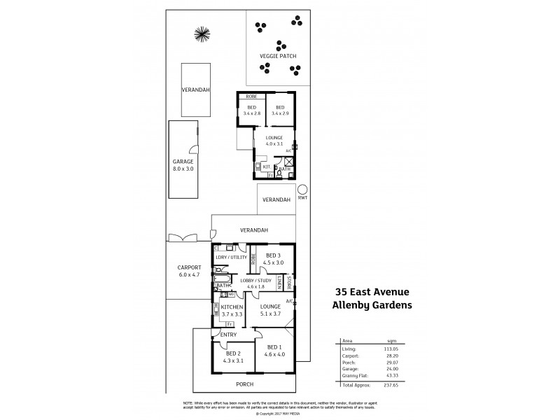 35 East Avenue, Allenby Gardens SA 5009 Floorplan