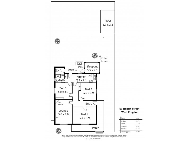 69 Robert Street, West Croydon SA 5008 Floorplan