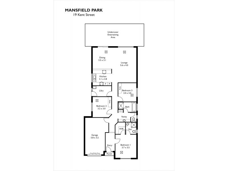 19 Kent Street, Mansfield Park SA 5012 Floorplan